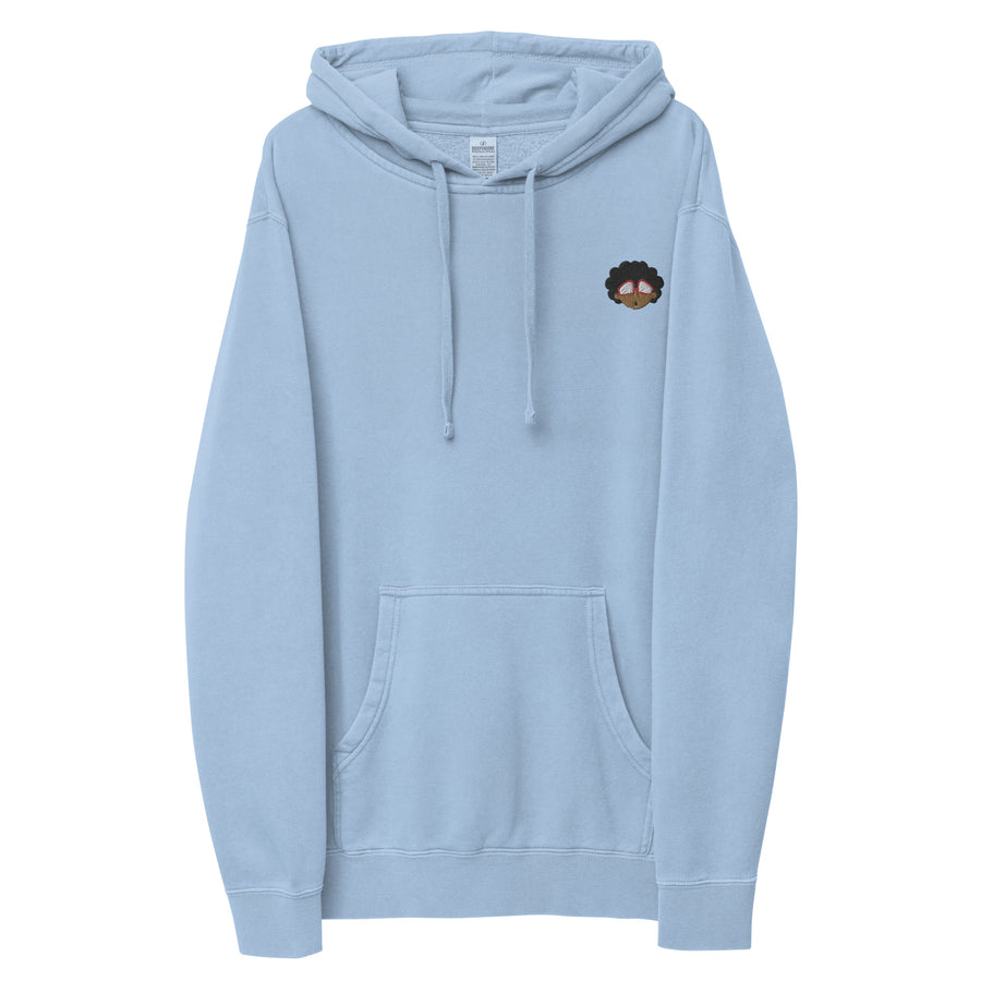 The Only Child 1983 Embroidered Bighead Logo Unisex pigment-dyed hoodie