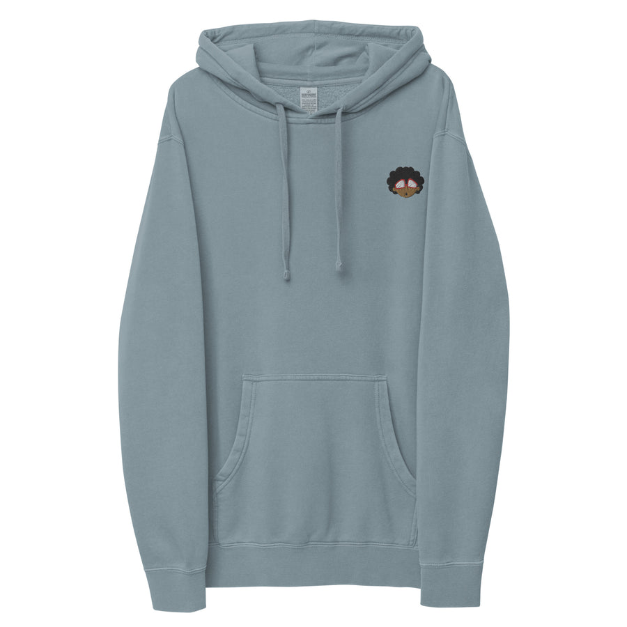 The Only Child 1983 Embroidered Bighead Logo Unisex pigment-dyed hoodie
