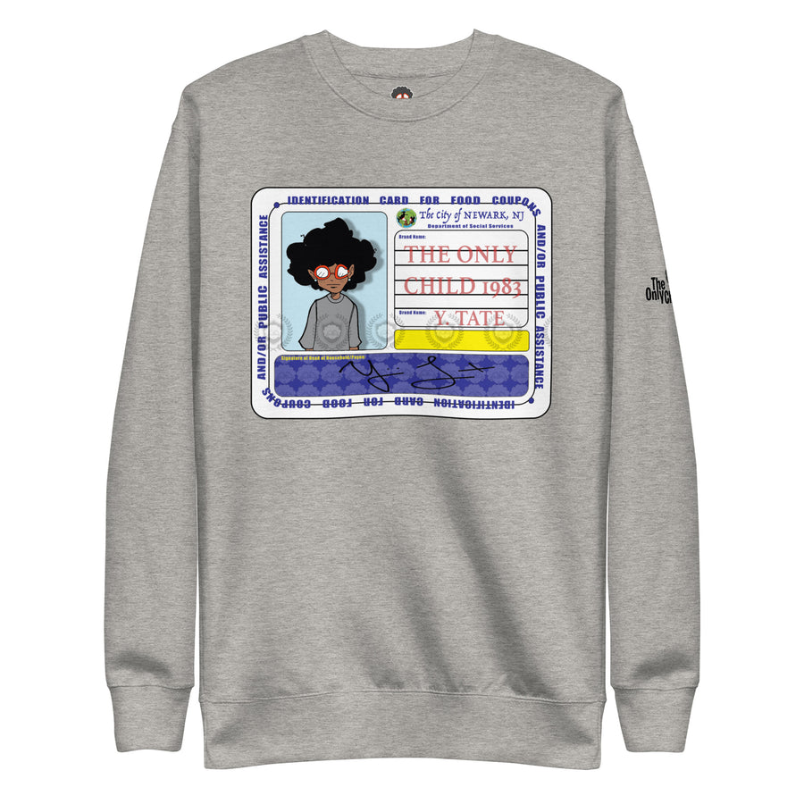 The Only Child 1983 FOOD CARD Unisex Premium Sweatshirt