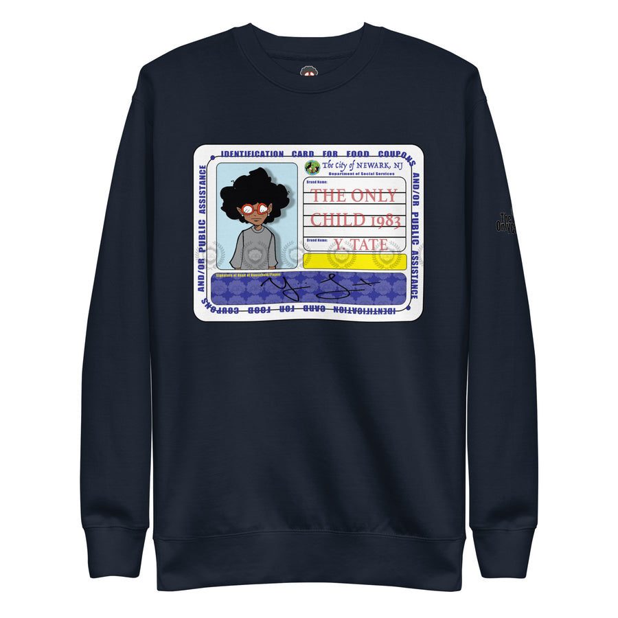 The Only Child 1983 FOOD CARD Unisex Premium Sweatshirt