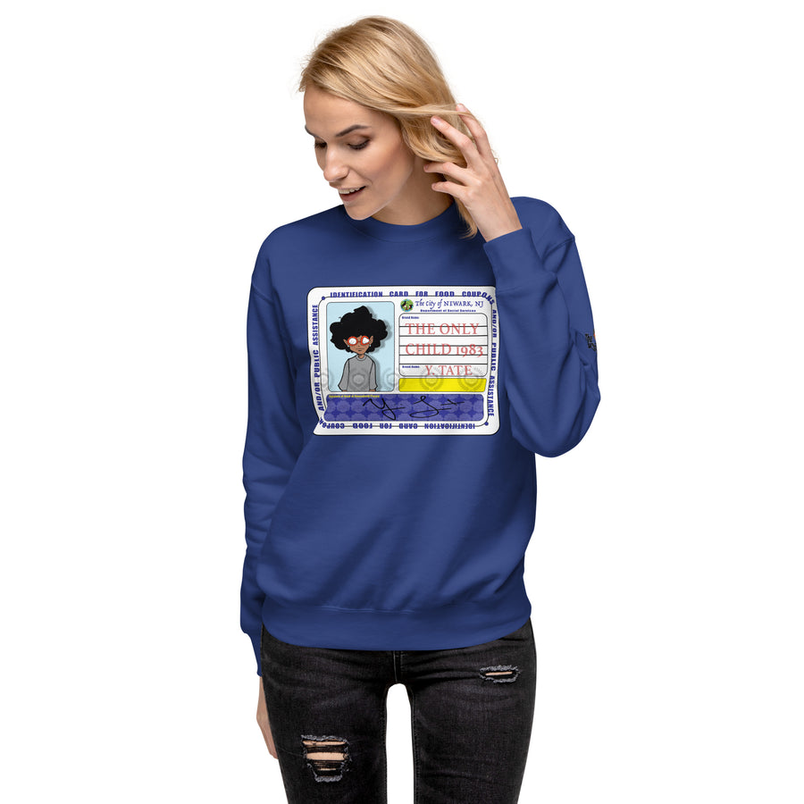 The Only Child 1983 FOOD CARD Unisex Premium Sweatshirt