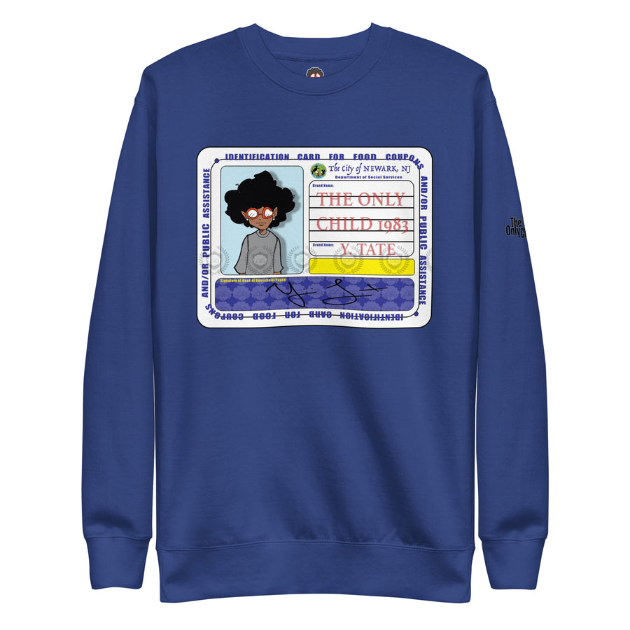 The Only Child 1983 FOOD CARD Unisex Premium Sweatshirt