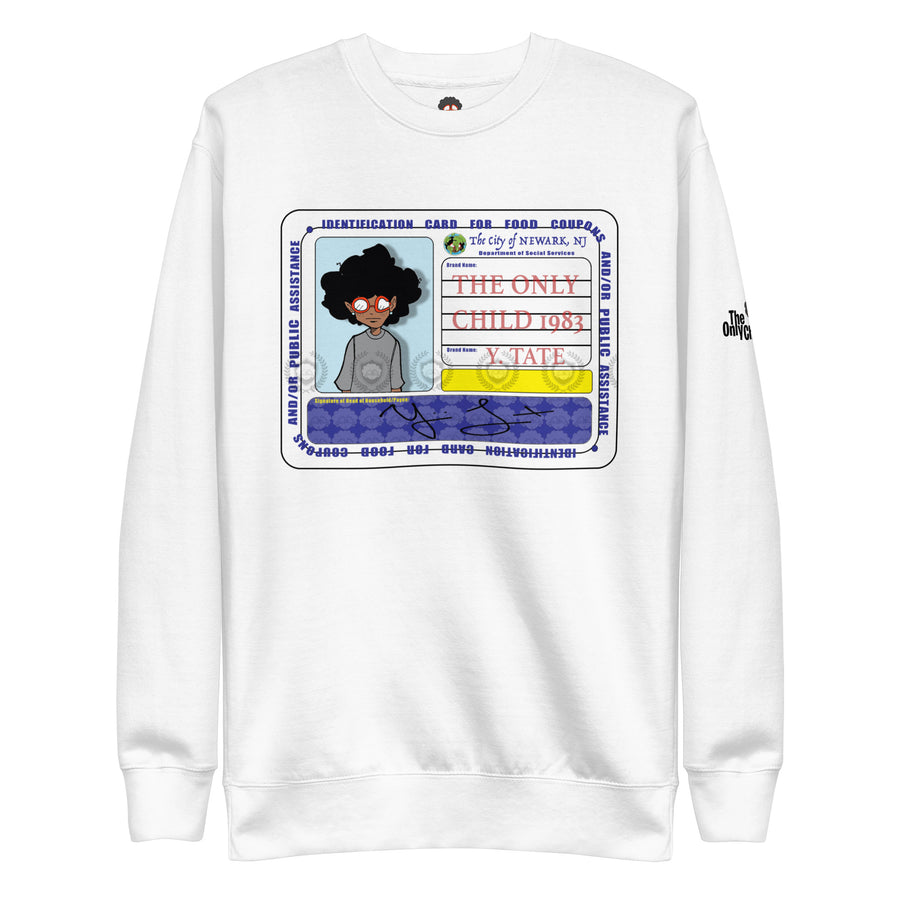 The Only Child 1983 FOOD CARD Unisex Premium Sweatshirt
