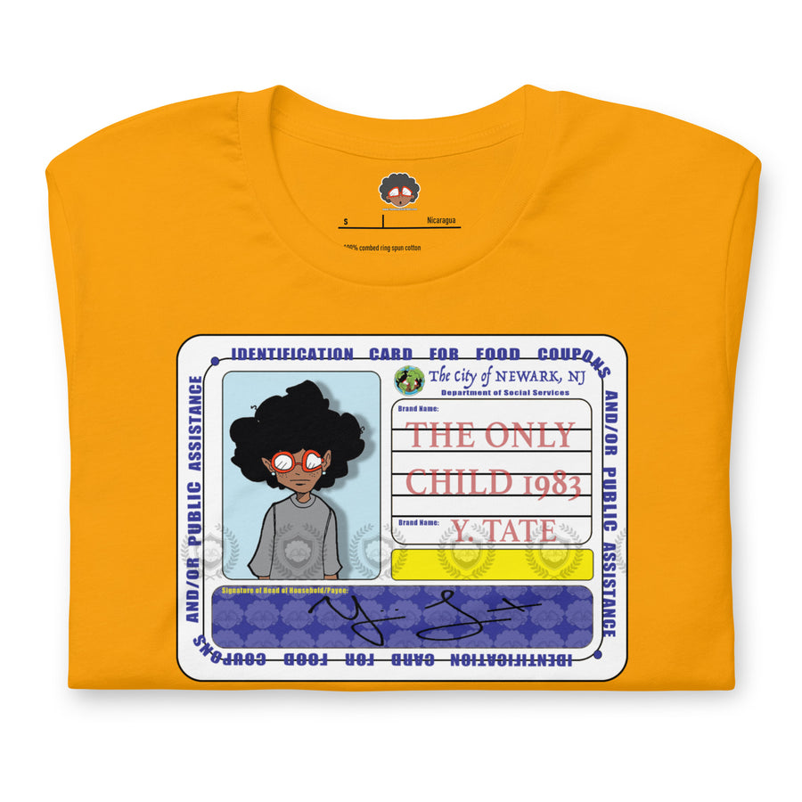 The Only Child 1983 FOOD CARD Unisex t-shirt