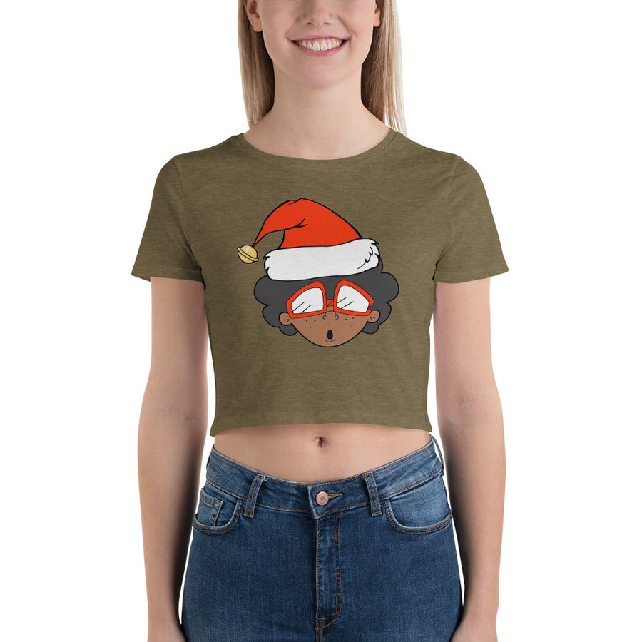 The Only Child 1983 Xmas Bighead Logo Women’s Crop Tee