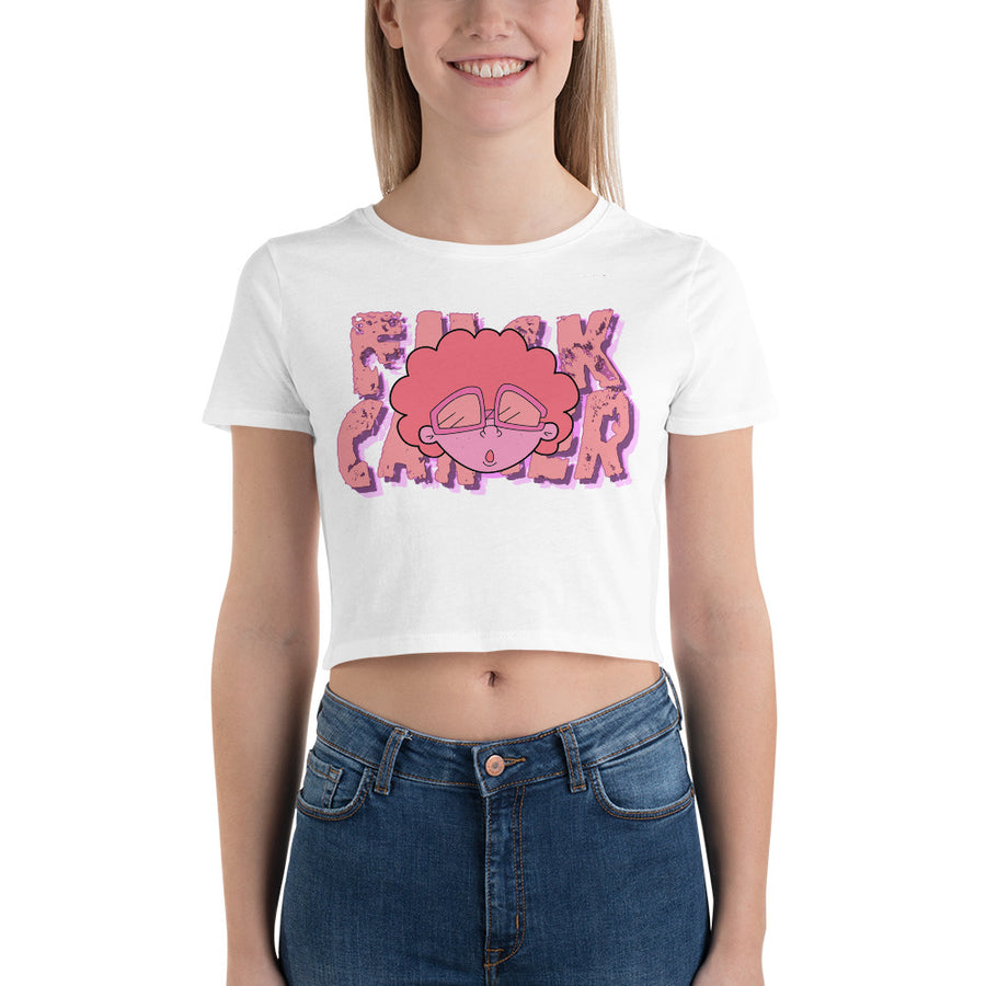 The Only Child 1983 F'CANCER Bighead Logo Women’s Crop Tee