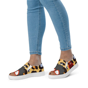 The Only child 1983 Bighead Animal Print Women’s slip-on canvas shoes